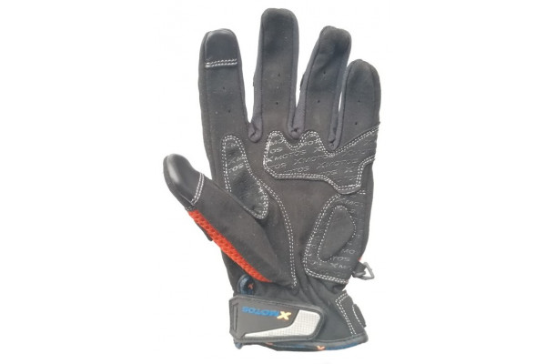 Motocross gloves XMOTOS for adults - black/orange