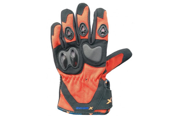 Motocross gloves XMOTOS for kids - black/orange