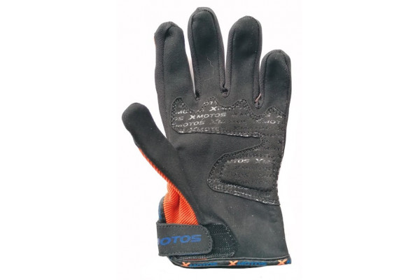 Motocross gloves XMOTOS for kids - black/orange