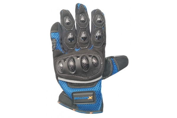 Moto rukavice XMOTOS pro dospělé - černo/modré