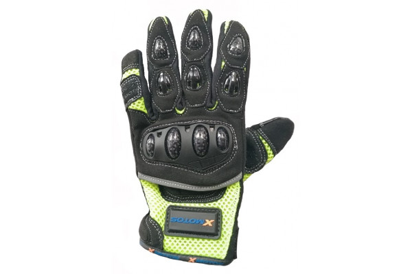Motocross gloves XMOTOS for adults - black/green