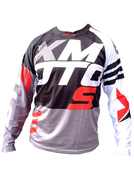 Moto dres XMOTOS pro dospělé (černá/šedá/červená/bílá)