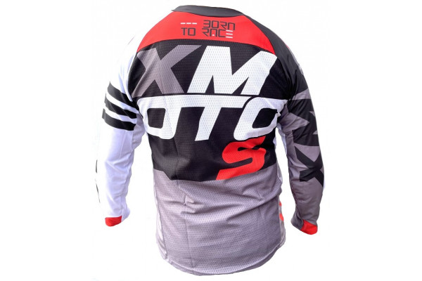 Motocross jersey XMOTOS for adults, black/grey/red/white