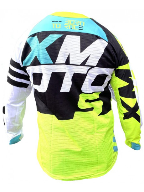 Moto dres XMOTOS pro dospělé (černá/žlutá/zelená/bílá)